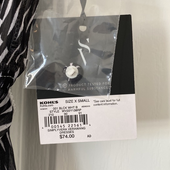 Simply Vera Vera Wang Ruched Tiered Maxi Dress Size XS - Picture 4 of 4